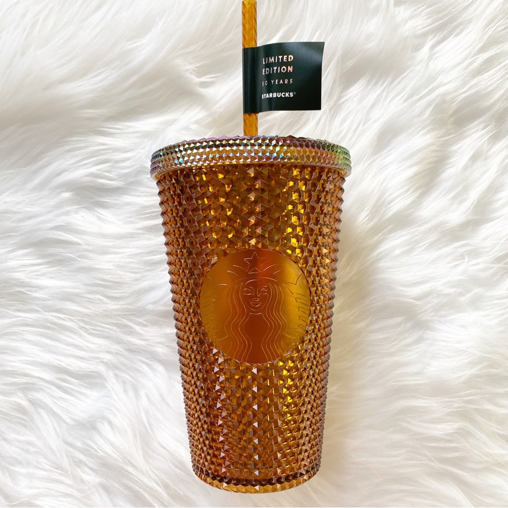 NWT Starbucks Grande Limited Edition 50th Anniversary Gold Studded Tumbler